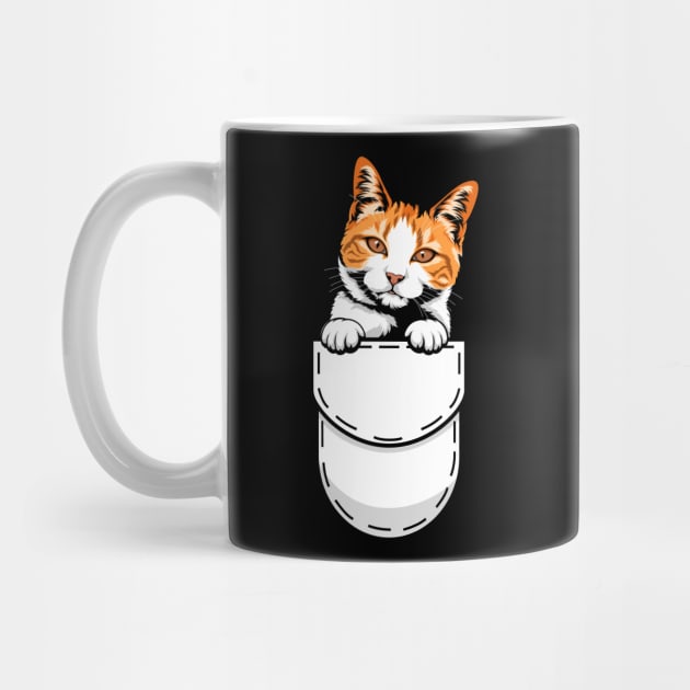 Funny Japanese Bobtail Pocket Cat by Pet My Dog